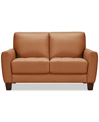 Galligher 59" Leather Loveseat, Created for Macy's