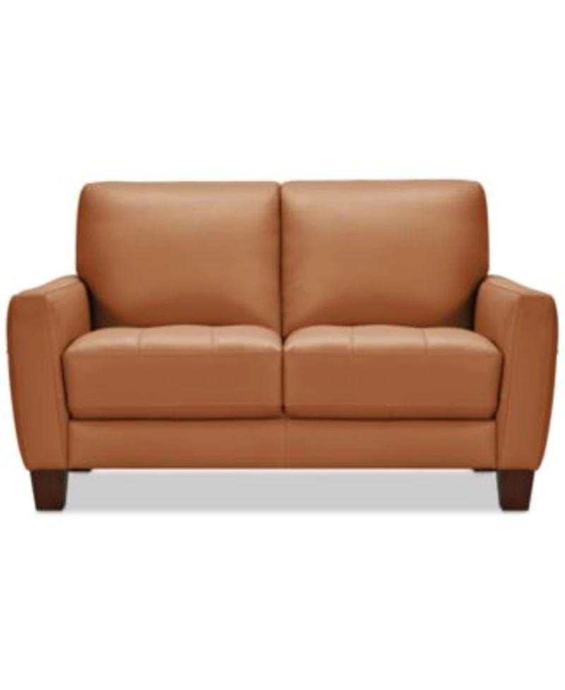 Galligher Leather Sofa Collection Created For Macys
