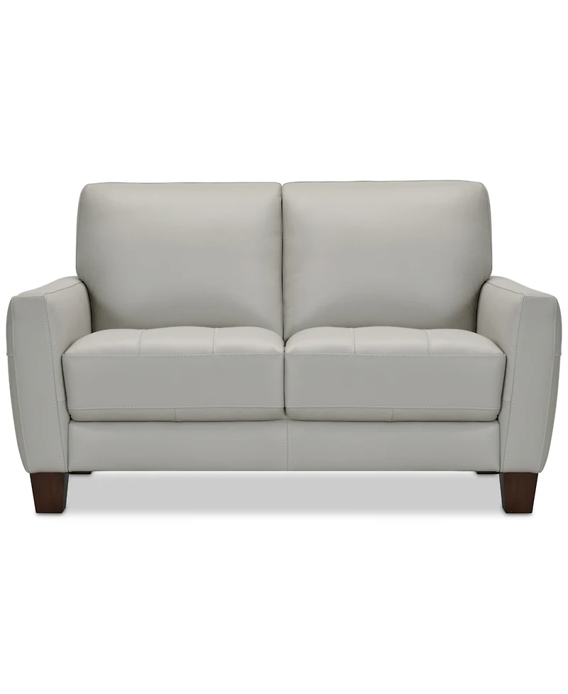 Galligher 59" Leather Loveseat, Created for Macy's