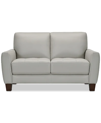 Galligher 59" Leather Loveseat, Created for Macy's