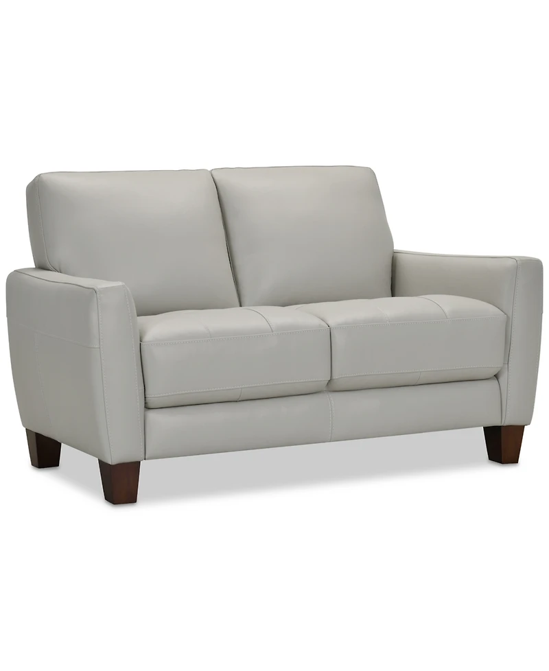 Galligher 59" Leather Loveseat, Created for Macy's