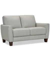 Galligher 59" Leather Loveseat, Created for Macy's
