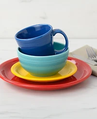 Fiesta Vibrant Bistro Coupe 12 Pc. Dinnerware Set, Service For 4