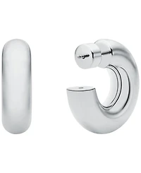 Michael Kors Brass Tube Hoop Earrings