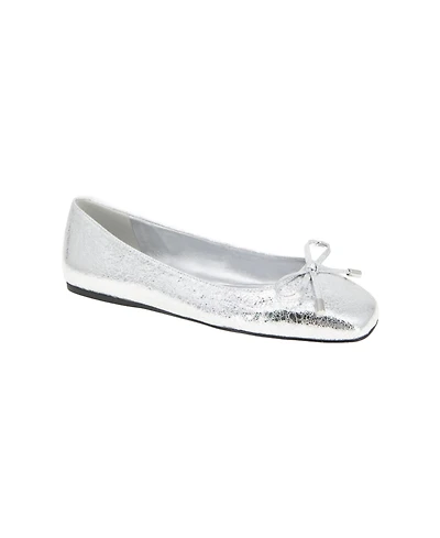 BCBGeneration Women's Hartly Square Toe Bow Ballet Flats