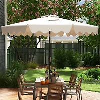 Slickblue Patio Umbrella with Crank Handle and Push Button Tilt