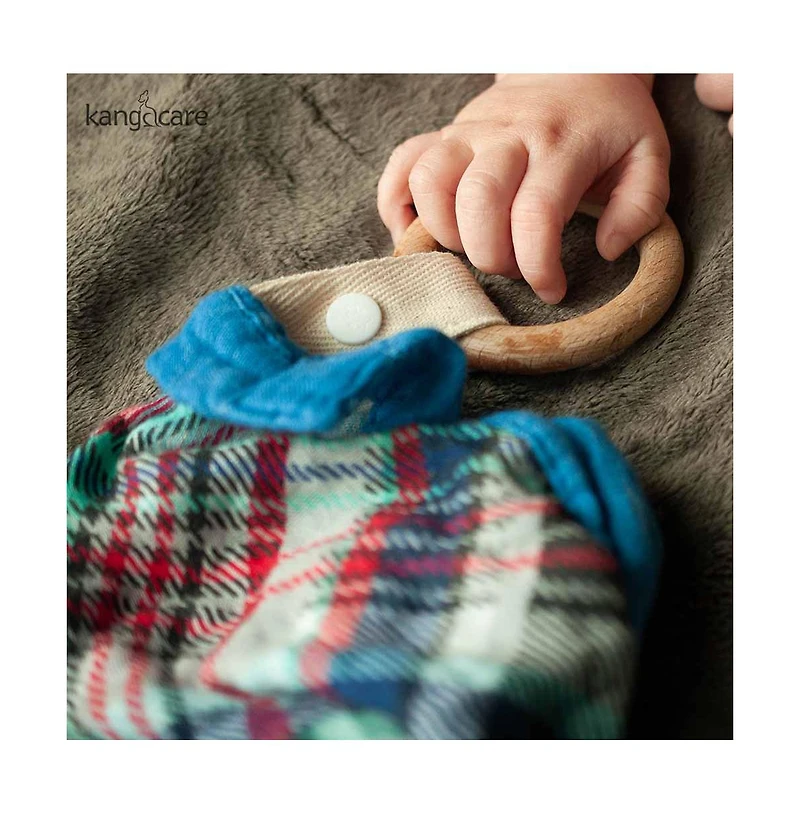 Kanga Care Baby Boys Reversible Teething Blanket Lovey
