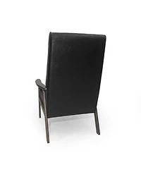 Mid-Century Modern Faux Leather Accent Chair