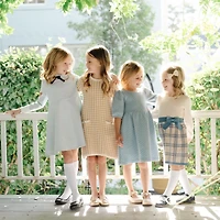 Hope & Henry Toddler Girls Quilted Puff Sleeve Dress