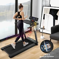 Folding Treadmill with Adjustable Height and App Control Space-Saving Exercise Machine for Home Fitness