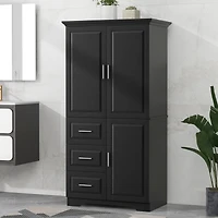 Streamdale Tall & Wide Storage Cabinet with 3 Drawers & Doors