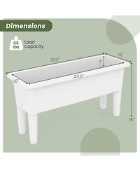 Slickblue 2 Pieces Raised Garden Beds Self-Watering Planter Box with Detachable Legs and Drainage Hole