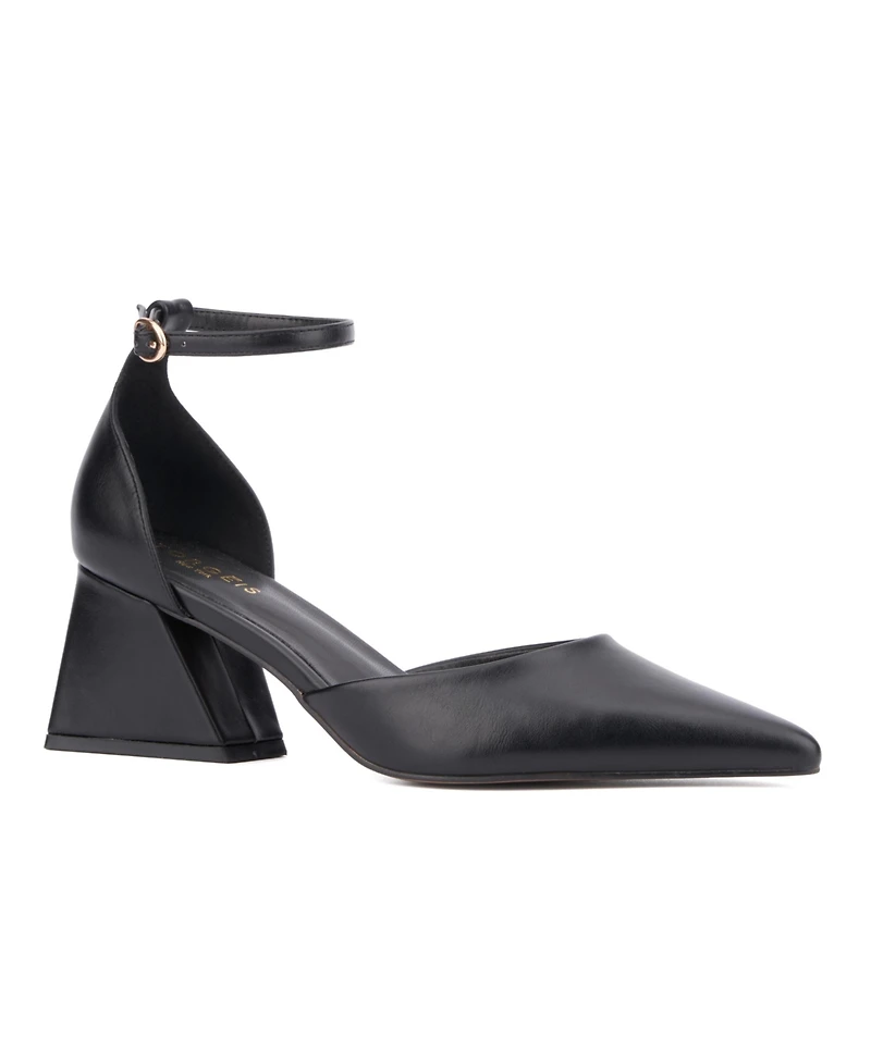 Women's Vicki Ankle Strap Pointed Toe Heel