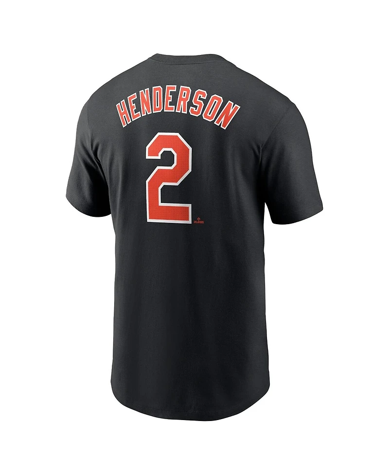 Nike Men's Gunnar Henderson Black Baltimore Orioles Fuse Name Number T-Shirt
