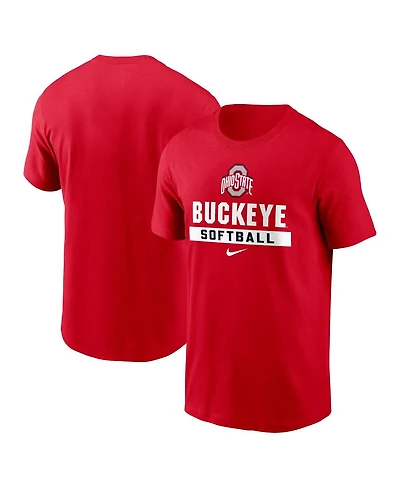 Nike Men's Scarlet Ohio State Buckeyes Softball T-Shirt