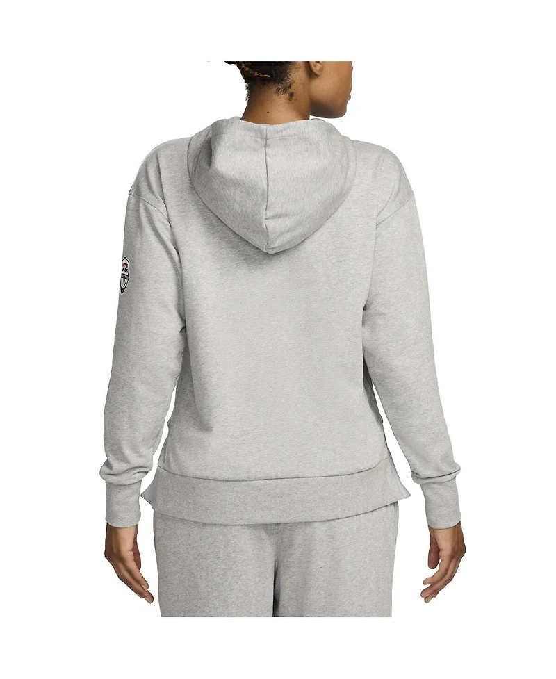 Nike Women's Gray Usa Basketball Authentic Practice Club Pullover Hoodie
