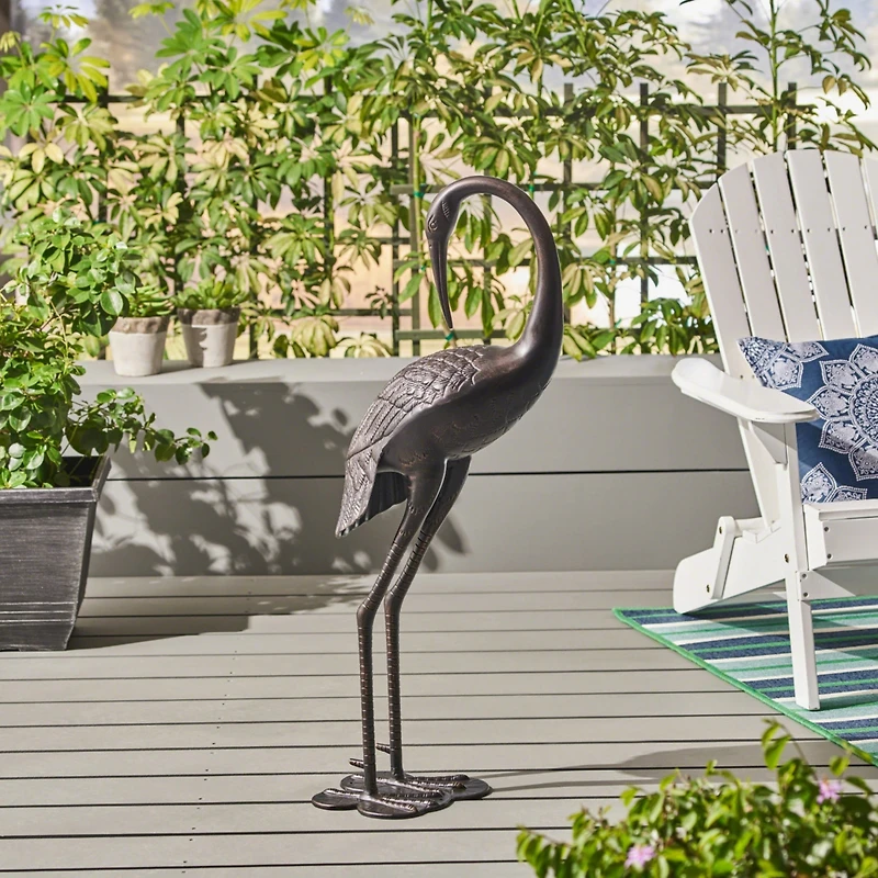 Bird Animals Rust Resistant Metal Garden Statue