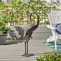 Bird Animals Rust Resistant Metal Garden Statue