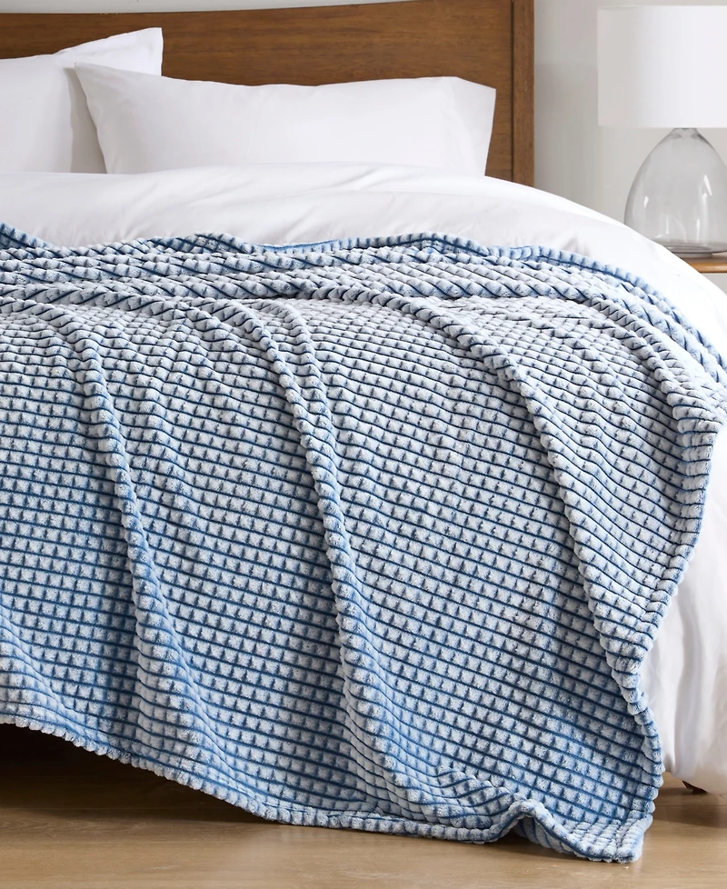 Madison Park Carved Plush Blanket