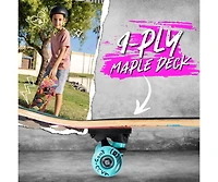 Madd Gear Beginner Skateboard for Kids Ages 5+ – 31" Popsicle Deck – Double Kicktail – Abec-5 Bearings – Max 110 lbs