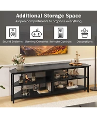 Slickblue 3-Tier Corner Tv Stand for TVs up to 65 Inches with Charging Station