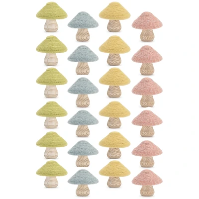 Colorful Mushroom Set of 24 - Vibrant Decorative Accents for Home and Garden