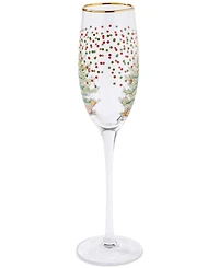 Spode Christmas Tree Polka Dot Champagne Flutes, Set of 4