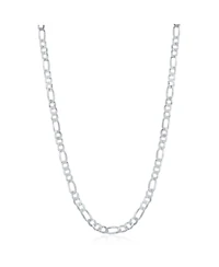 Simona Sterling Silver 3.3mm Figaro Chain - Rhodium Plated