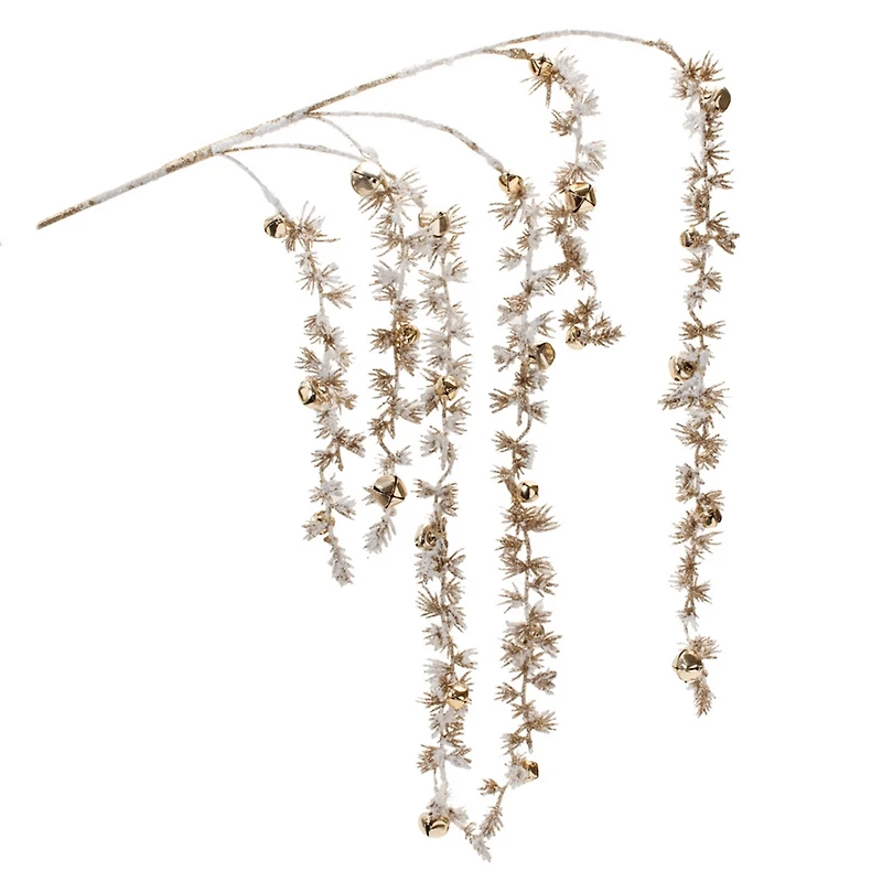 Slickblue Set of 2 Sleigh Bell and Pine Branches – Perfect for Holiday and Winter Decor