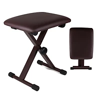 5 Core Keyboard Bench 2" Padded Cushioned Piano Stool Height Adjustable Guitar Seat Folding Portable