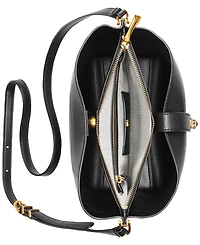 Donna Karan New York Bridgehampton Leather Turnlock Triple Compartment Crossbody