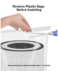 Morento Kilo Air Purifier Replacement Filter, 3-In-1 Ture Hepa Filter, Efficiency Activated Carbon