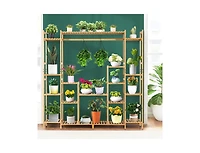 Slickblue 9-Tier Plant Stand with Hanging Rack The Ultimate Space-Saving Solution for Plant Lovers