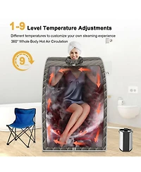 Givimo Portable Personal Steam Sauna Spa with 3L Blast-proof Steamer Chair