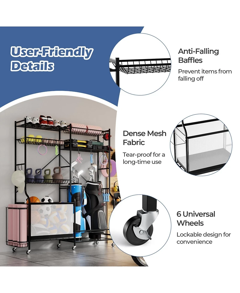 Givimo Sports Equipment Organizer for Garage