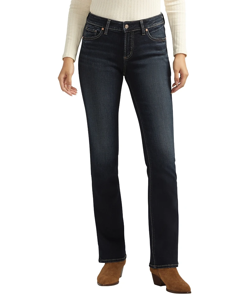 Silver Jeans Co. Women's Elyse Mid Rise Comfort Fit Slim Bootcut