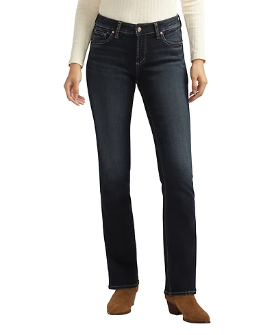 Silver Jeans Co. Women's Elyse Mid Rise Comfort Fit Slim Bootcut
