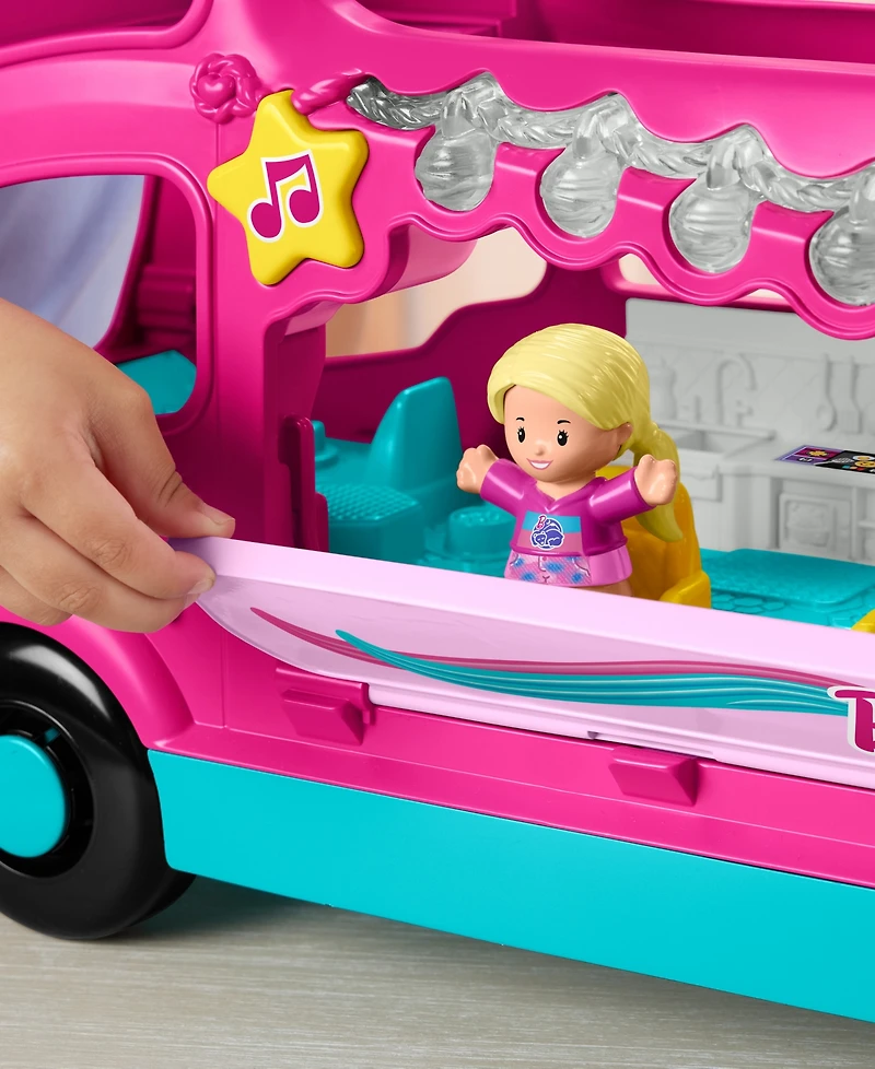 Fisher-Price Little People Barbie Little Dreamcamper Rv Playset with Music, Lights and 2 Figures
