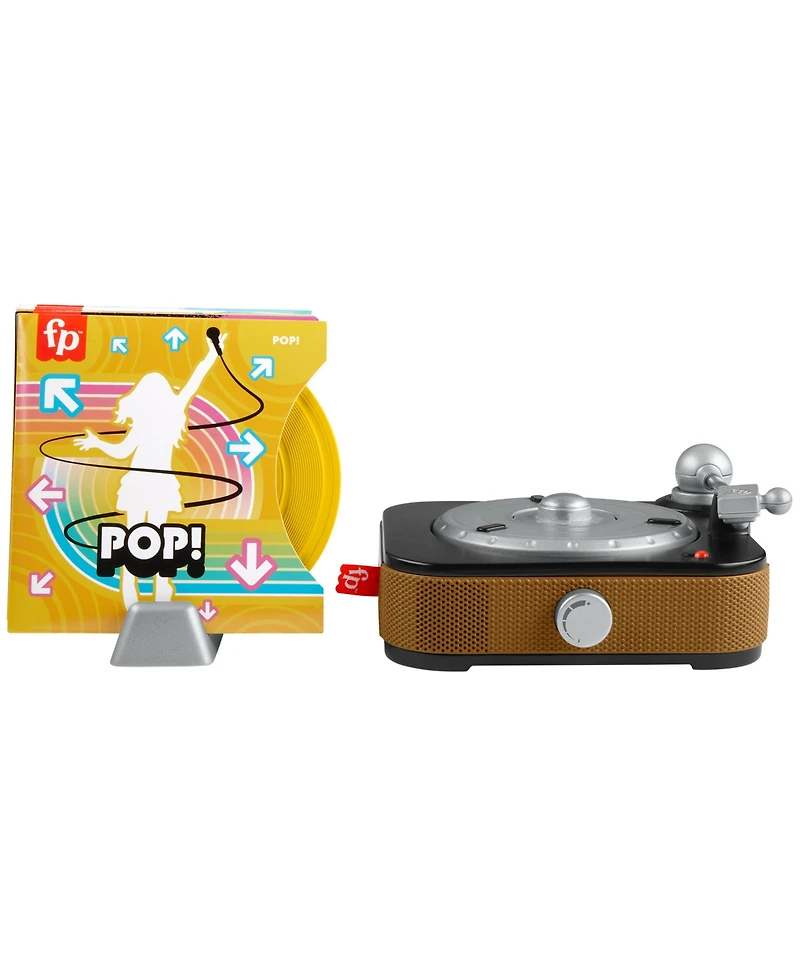 Fisher-Price Rockin' Record Player Musical Toy for Preschool Pretend Play