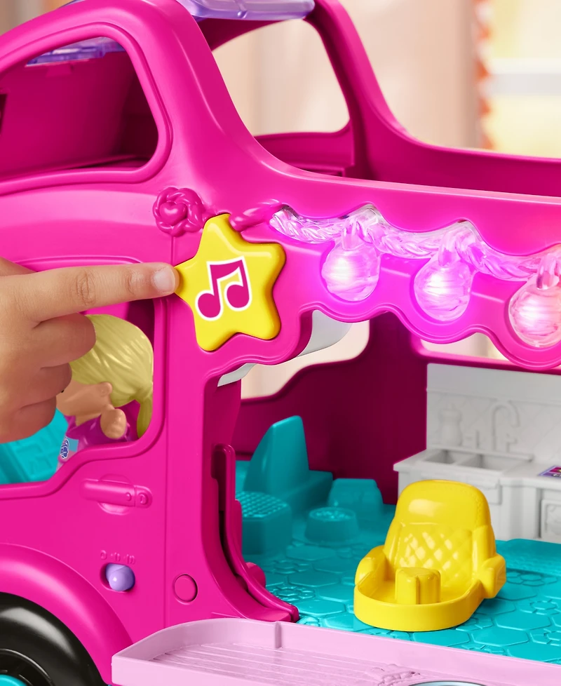 Fisher-Price Little People Barbie Little Dreamcamper Rv Playset with Music, Lights and 2 Figures