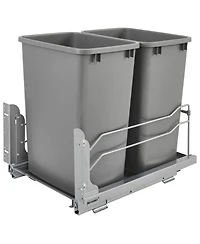 Rev-a-Shelf Double Pull Out Trash Can 35 Qt with Soft-Close, 53WC-1835SCDM-217