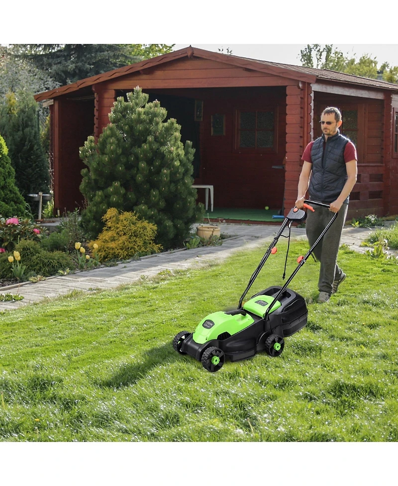 Slickblue Electric Push Lawn Corded Mower with Grass Bag