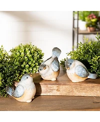 Slickblue Set of 3 Decorative Bird Figurines Elegant Home Decor Accents