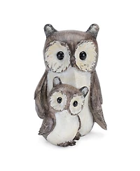 Slickblue Owl with Baby Figurine Charming Family Home Decor Accent (Set of 4)