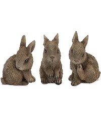 Slickblue Decorative Bunny Figurine Charming Home Decor Accent (Set of 3)