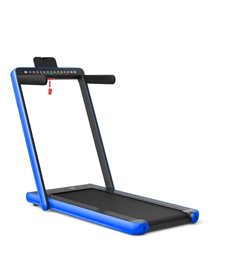 2-in-1 Electric Motorized Health and Fitness Folding Treadmill with Dual Display