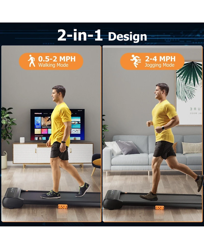 Vebreda Under Desk Walking Pad Treadmill for Home/Office with Watch-Like Remote Control