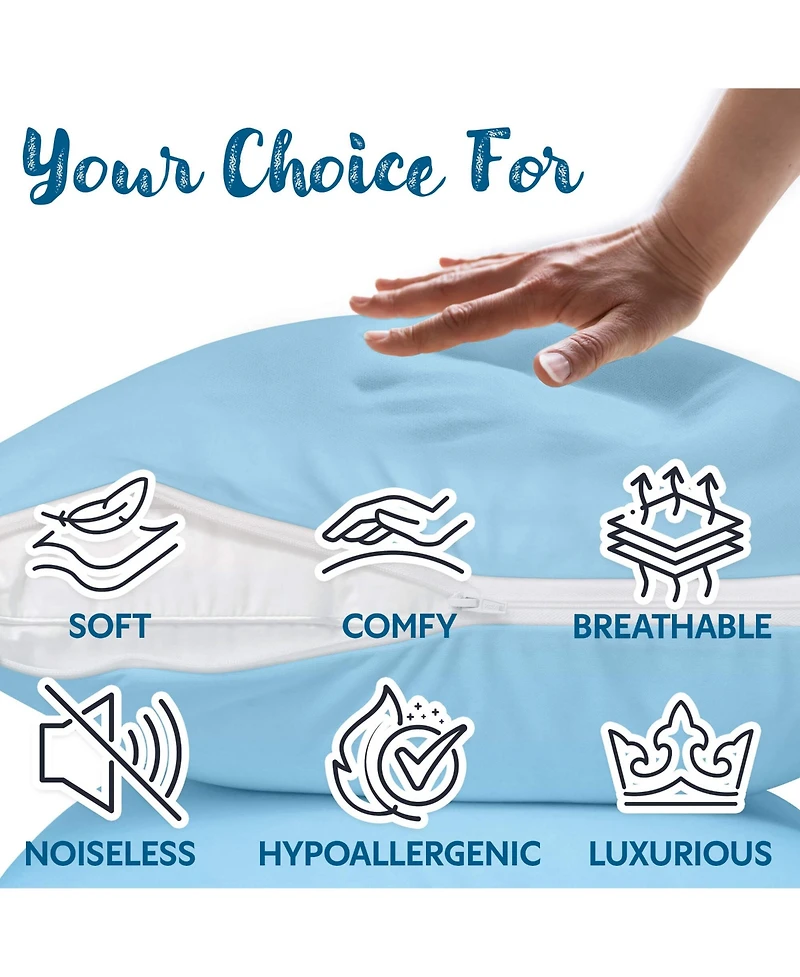 Guardmax King Size Waterproof Pillow Protector with Zipper (4 Pack)