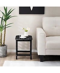 Skonyon 18 Inch Weather Resistant Side Table for Garden Yard Patio