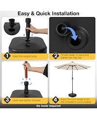 Givimo Patio Fillable Umbrella Base Fit 1.5 Inch Umbrella Poles for Yard Poolside